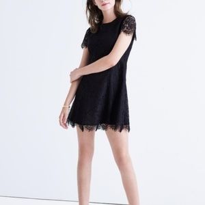 Madewell Navy Floral Lace Dress